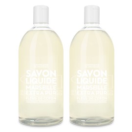 Compagnie de Provence Savon de Marseille Extra Pure Liquid Soap - Cotton Flower - Bulk 67.6 Fl Oz Plastic Bottle Refill