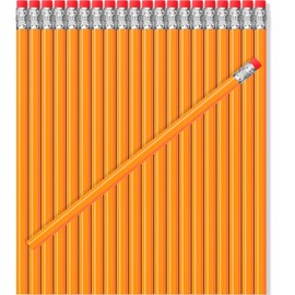 TecUnite 120 Pcs HB Pencils Unsharpened Pencils with Eraser Wooden Hexagonal Pencils for Adults Gifts Graphite Pencils for Exams Office Sketching(Yellow, Silver,Simple)