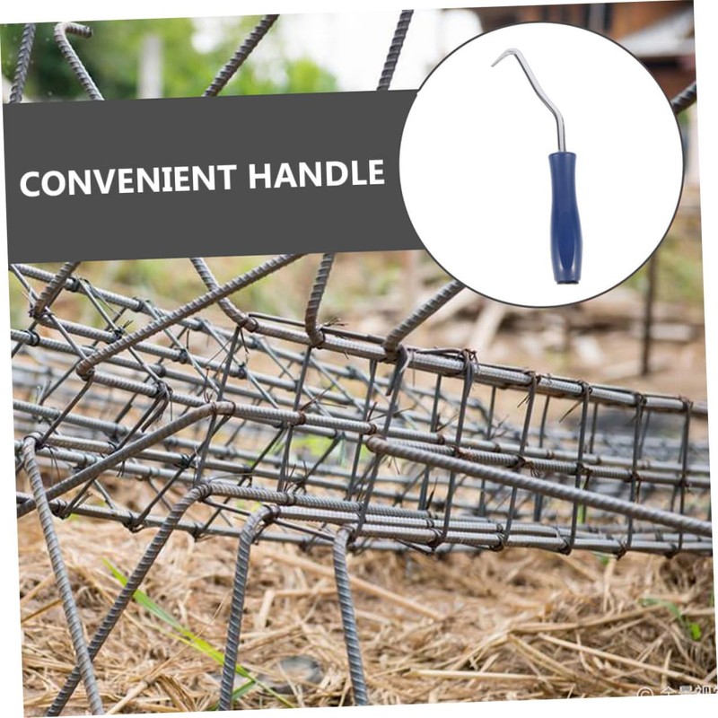 Operitacx Steel Rebar Wire Hook with Plastic Handle Robust Tool
