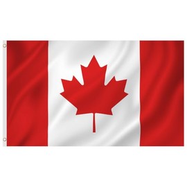 Second Ave Canada Flag 5ft X 3ft Large with Brass Eyelets Canadian National Sports Party Celebration Banner Flag