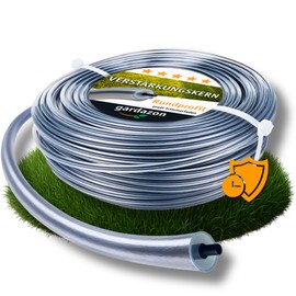 Gardazon Trimmer Line with Reinforcement - 2.0 mm x 50 m (Round Profile) Caution - Extremely Heavy Duty - Mowing Line for Cordless Lawn Trimmer, Replacement Line for Lawn Mower Spool, Trimmer, Nylon