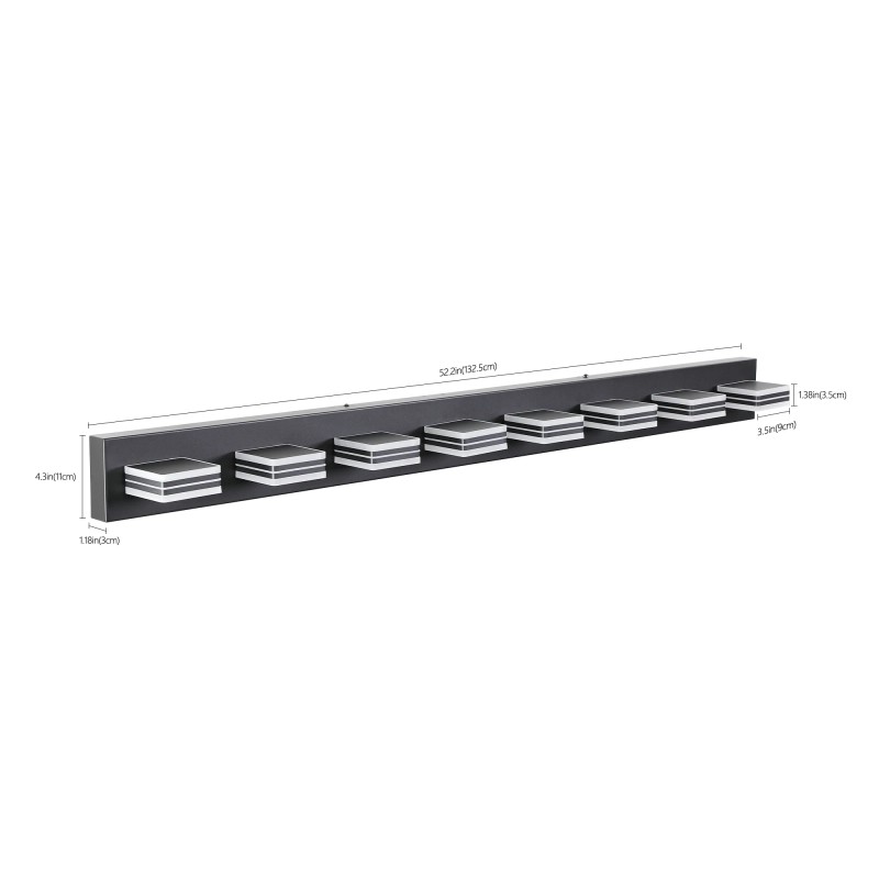 Ship in USA,52" Modern 8-Light LED Vanity Light - Sleek