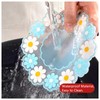 6Pcs Silicon Cup Coasters, Cherry Blossoms and Daisies Coasters, Non-Slip