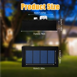 Flintronic Solarleuchten Ersatzteile, 2PCS Solar Ersatzdeckel, Solarleuchten Ersatz Top mit LED, LED Solarmodule Ersatz für Solar Gartenleuchten, Solarlaterne und DIY