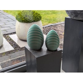 AcubycArt Large Decorative Easter Eggs (Set of 2) (Green/Grey)