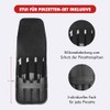 Premium 4-in-1 Tweezer Set, Stainless Steel, Modern, Black