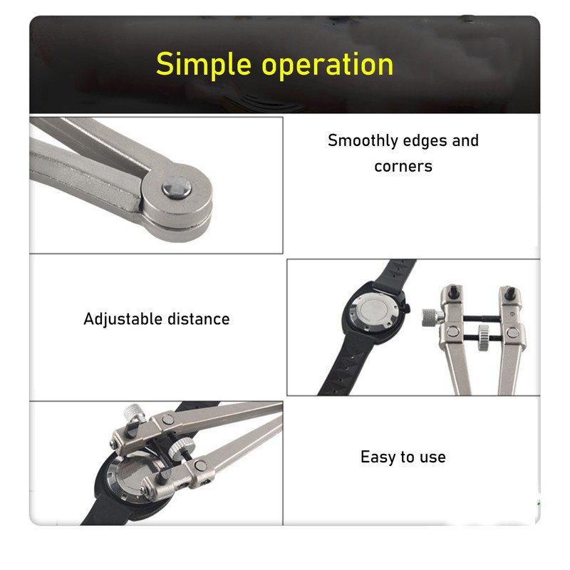 V Shaped Watch Case Back Opener Wrench Alloy Adjustable Large
