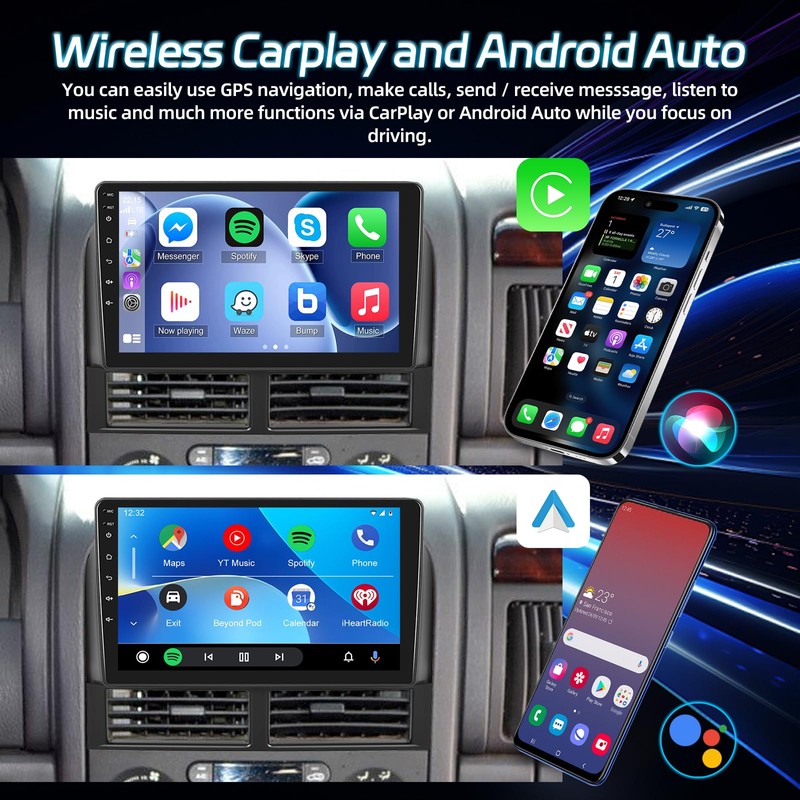 Wireless Apple Carplay Android Car Radio for Jeep Grand Cherokee
