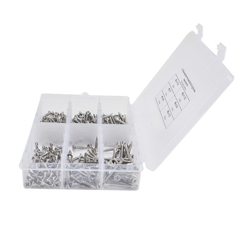 240Pcs Screws Boxed Stainless Steel Material Wear Resistant Corrosion Resistant