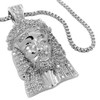 NIV'S BLING - Mini Jesus Pendant Iced with Black/Clear Cubic