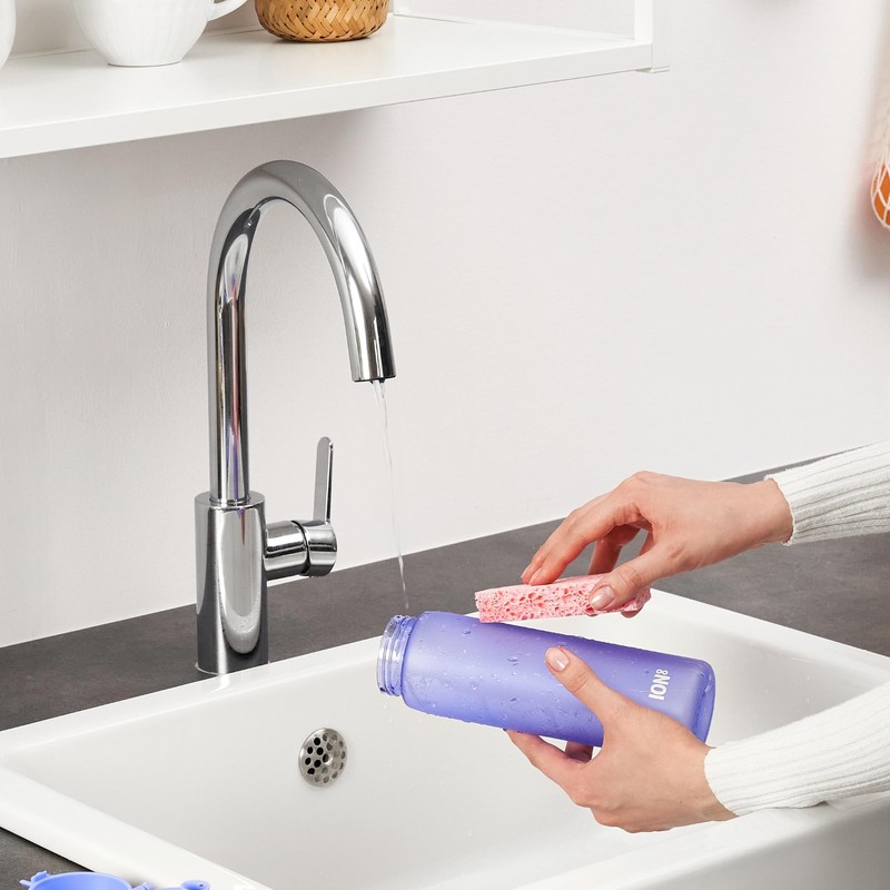ion8 Leak-Proof Slim Water Bottle, BPA-Free, Light Purple, 500 ml