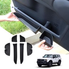 Heutamo Door Side Storage Box Door Organizer Tray Compatible with Toyota Land Cruiser Prado 250 J250 LC250 2024 2025 Accessories,Front&Rear Door Insert Organizer,TPE,6Pcs