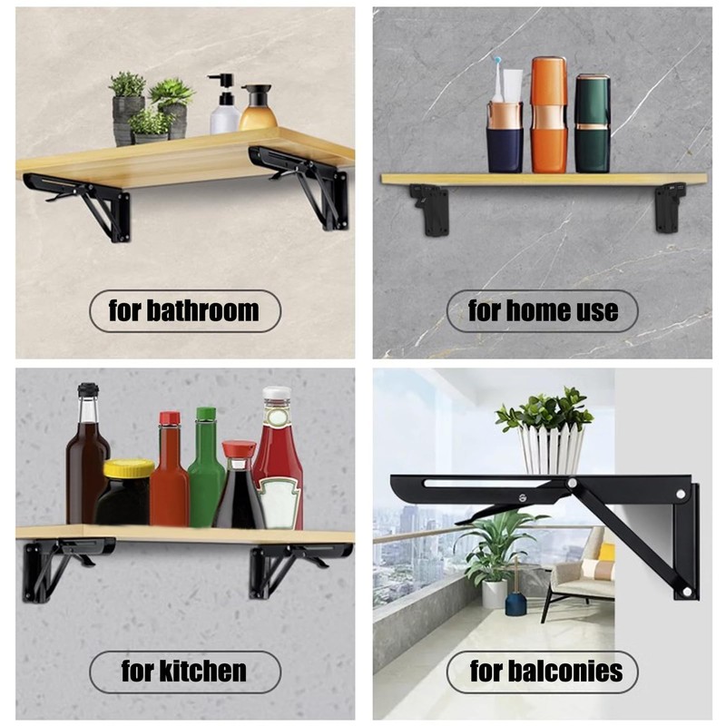 Folding Console Heavy Duty 200 mm, 2 Pieces Folding Angle