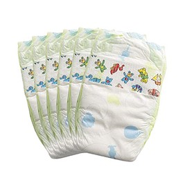 Heless 6635 Doll Nappies Pack of 6 Printed on Waistband with Colourful Toy Motifs, Size 35 - 50 cm