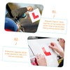 Zerodeko 4pcs Magnetic Letter Car Stickers Learner Driver Plates for