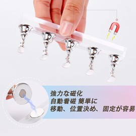 AUTAKI Nail Tip Stand Base Magnet Nail Tip Glue 100pcs Nail Stand Magnetic Nail Stand Tip Stand Nail Practice Nail Salon Tool Nail Tip Display Stand Hand Nail Exercise Pedestal Nail Supplies Nail Art