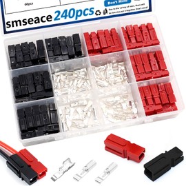 smseace 240Pcs 15/30/45 Amp Power Connectors Assortment Kit 20-10AWG Quick Disconnect Connect Battery Connector
