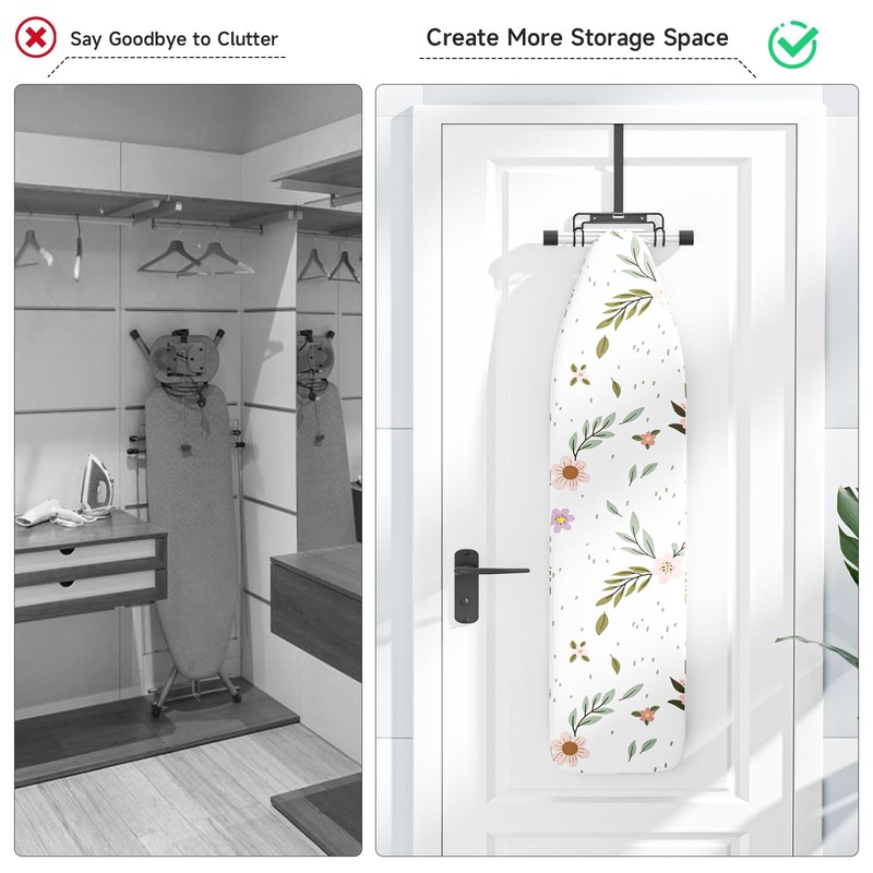 XILIMEN Ironing Board Holder Wall Mount, Over The Door Ironing