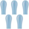 耳スプーン カバー 耳かき 先端パーツ イヤークリーナーのワックス除去用交換ヘッド シリコーン耳垢除去剤耳クリーナー交換部品スリーブ シリコーン ソフト 5 本入りブルー