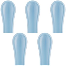 耳スプーン カバー 耳かき 先端パーツ イヤークリーナーのワックス除去用交換ヘッド シリコーン耳垢除去剤耳クリーナー交換部品スリーブ シリコーン ソフト 5 本入りブルー