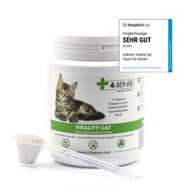 4-BEINER Vitality CAT Comparison Winner, 11 Vitamins for Cats Plus Omega 3, Omega 6, Zinc, Selenium, Manganese, Copper, Iron, Taurine, Multivitamins Cat