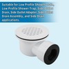 2" Low Profile Shower Drain with 2" x 1-1/2" Reducer