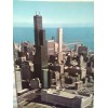 VINTAGE POST CARD AERIAL VIEW SEARS TOWER CHICAGO ILLINOIS