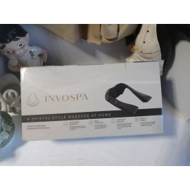Invospa Heat Therapy Kneading Neck And Back Massager w/ Travel Bag