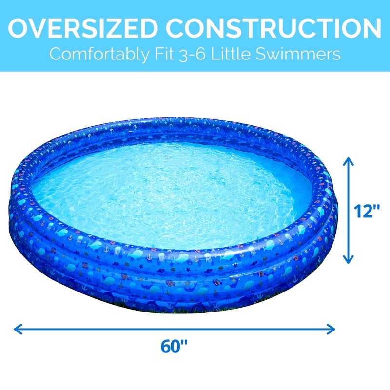 SWIMLINE Classic 3 Ring Kiddie Pool 60'' X 12'' For