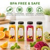 12oz Plastic Juice Bottles with Caps (24 Pack) – Reusable
