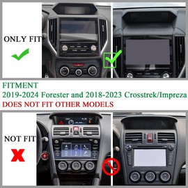 JKCOVER Dashboard Mats Compatible with Subaru Crosstrek/Impreza 2018-2022 2023 and Subaru Forester 2019-2024 Accessories Center Console Liner Mats Inserts Rubber mats （Pattern Orange）