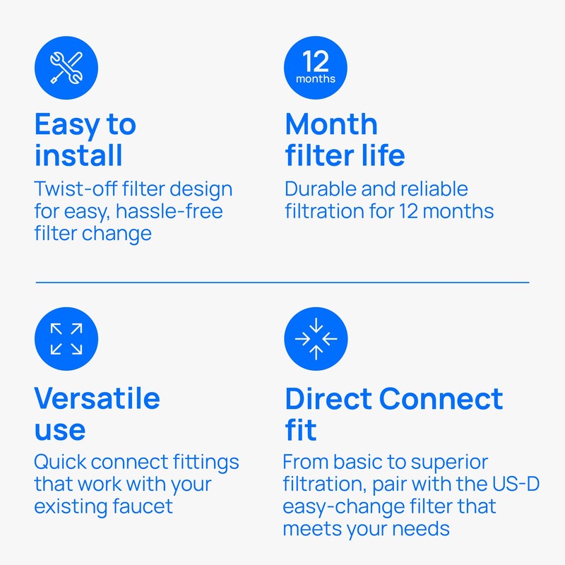 Culligan US-DC3 Under Sink Direct Connect Premium Lead Filtration System,
