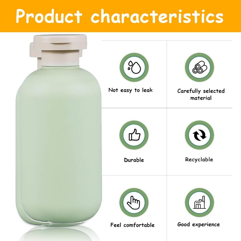 EIHI Pack of 2 Travel Bottles Refillable Plastic Travel Containers