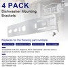 4 Pack Dishwasher Countertop Mounting Bracket Replacement for GE WD01X21740