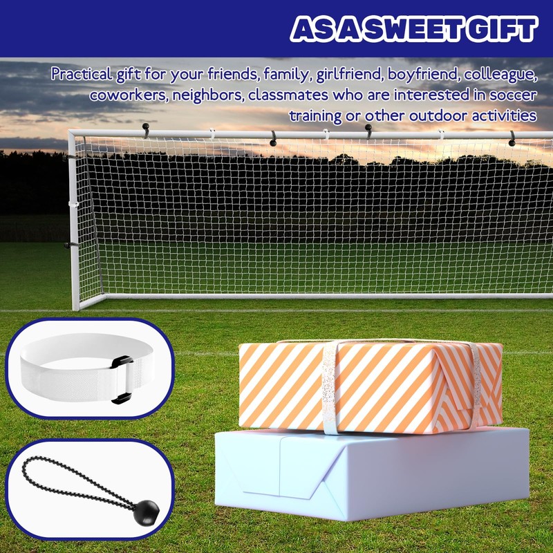 Waltool 60Pcs Goals Net Attachment Straps and 5.9 Inch Soccer