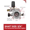 WOJET Pressure Washer Pump, 3/4" Shaft, 3400PSI 2.5GPM, Horizontal Power