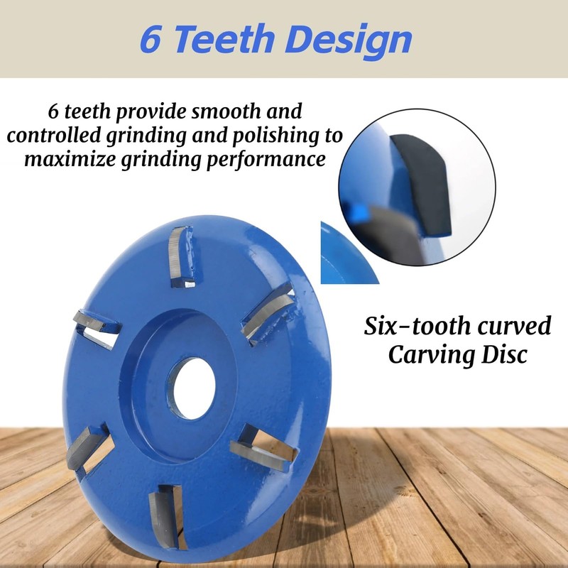 EIMSOAH Wood Carving Disc, 6 Teeth Angle Grinder Accessories, Woodworking