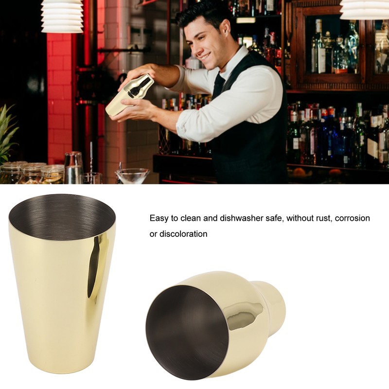 Stainless Steel Drink Shaker French Style 2 Section Martini Mixer