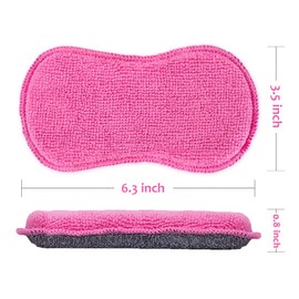 UPSTAR Dish Sponges Kitchen, Microfiber Cleaning Scrubber for Dishwashing, Sink, Basin and Multi-Pupose, Non-Scratch Pack of 6