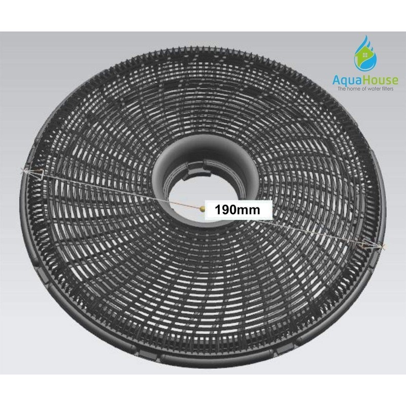 2X AquaHouse 190mm Charcoal Filter Compatible with Various Cooker Hoods