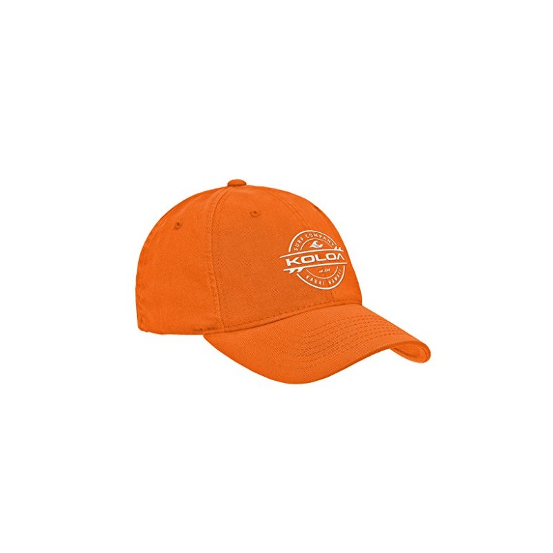 Koloa Surf Thruster Logo Classic Cotton Dad Hat-Neonorange/w