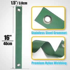 GBTUPOKW Tree Straps for Staking 6 PCS Tree Support Straps for Newly Planted Saplings and Hurricane Protection, Tree Straightening Ties Green