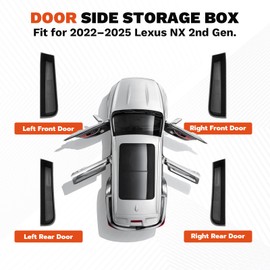 Sunsdrew 2025 Upgrade 4PCS Lexus NX D oor Side Storage Box,Front and Rear Door Insert Tray Organizer for 2022 2023 2024 2025 Lexus NX Car Door Accessories