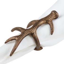SARO LIFESTYLE Antler Napkin Rings (Set of 4)
