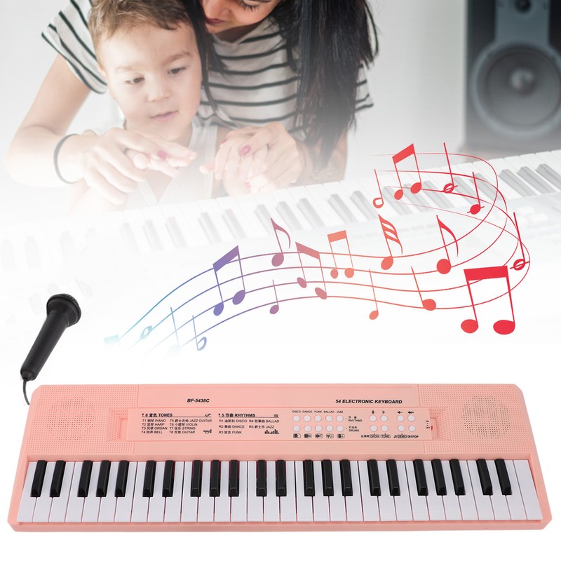 54 Key Keyboard Piano Smoothly Plastic Keyboard Piano Portable Dual