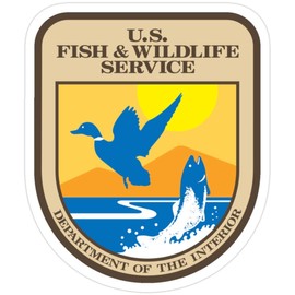Stickers US Fish and Wildlife Service - Department of Interior Crest Water Bottle Decals (3 Pcs/Pack) 3x4 Inch
