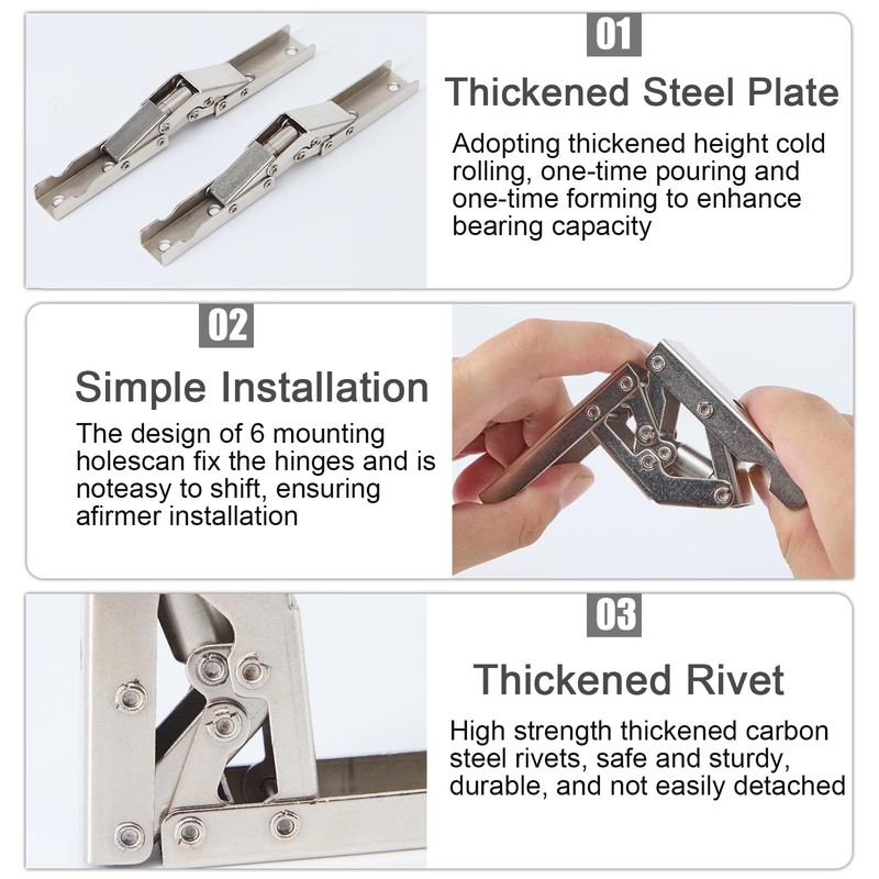 Hinges 90 Degree Cabinet Folding Hinge Pack of 4 Hidden