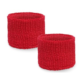 COUVER Unisex jóvenes niños asequible Rizo de algodón muñeca Sweatbands para Uso de Eventos (1 par), Rojo, Una Talla