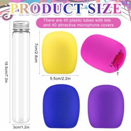 Youdaju 16 Sets Microphone Candy Tubes Plastic Toy Microphone Colorful Fake Prop Microphone Rock Star Toy Microphone Candy Tube Karoke Theme Party for Disco Singer Stage Prop Birthday Party Favors