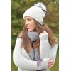 styleBREAKER Unisex Plain Knitted Bobble Hat Fine Knitted with Fleece
